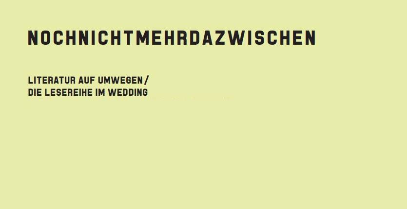 Nochnichtmehrdazwischen - Lesung