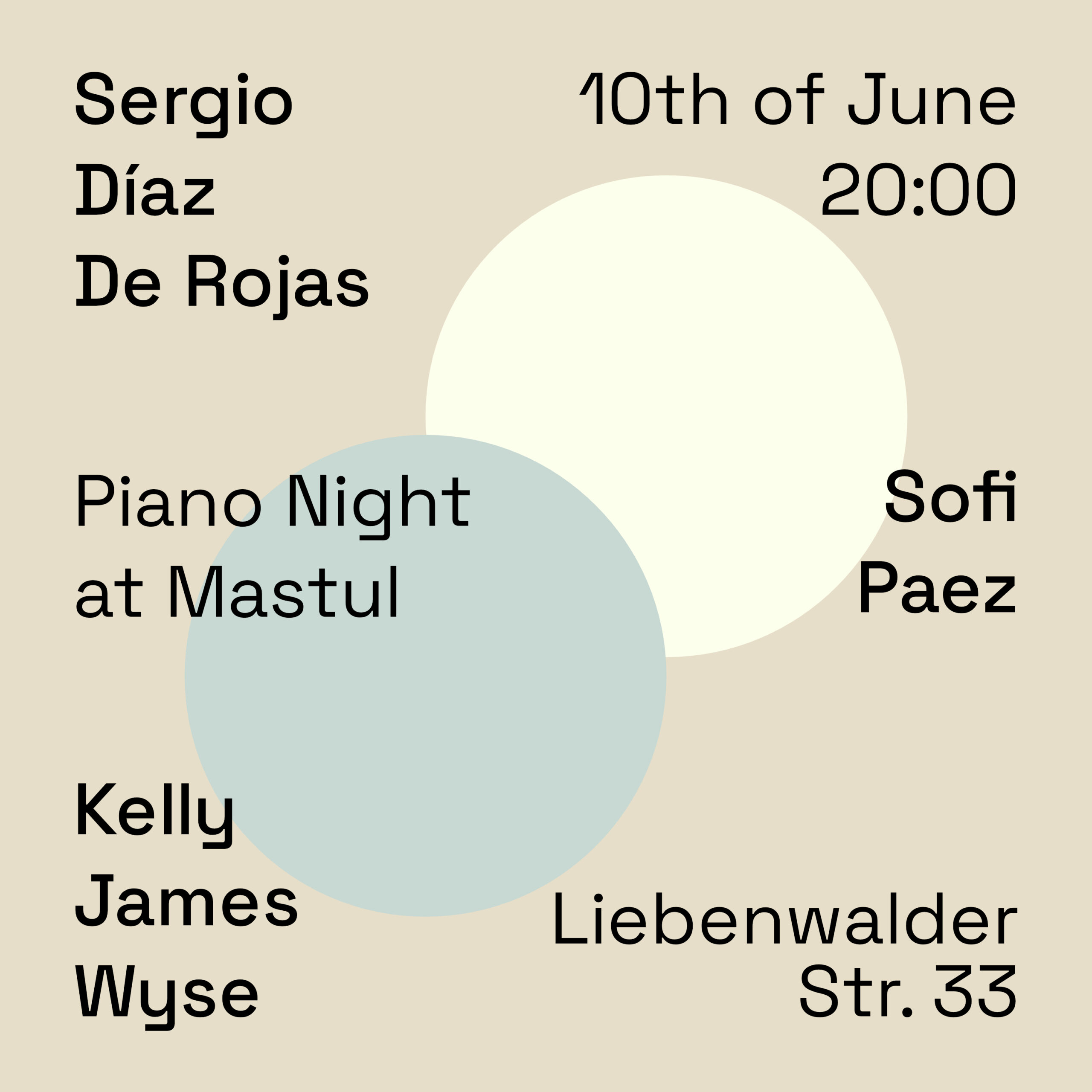 Modellbahn Piano Night - Kelly Wyse, Sergio Díaz De Rojas, Sofi Paez